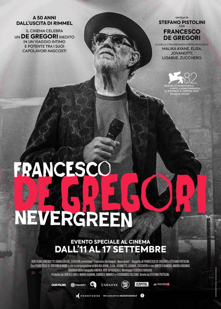 “FRANCESCO DE GREGORI. NEVERGREEN”, film di STEFANO PISTOLINI al cinema a settembre